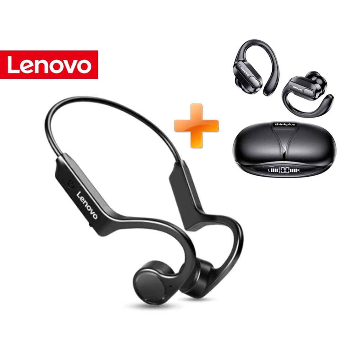 LENOVO - Audífonos 2x1 Combo Lenovo X4 Conducción Ósea + Lenovo XT80