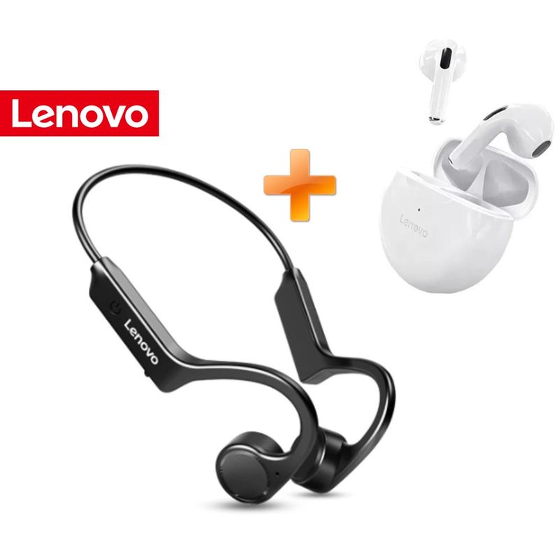 LENOVO - Audifonos Inalámbricos Conducción Ósea Lenovo X4 + HT38 BLANCO