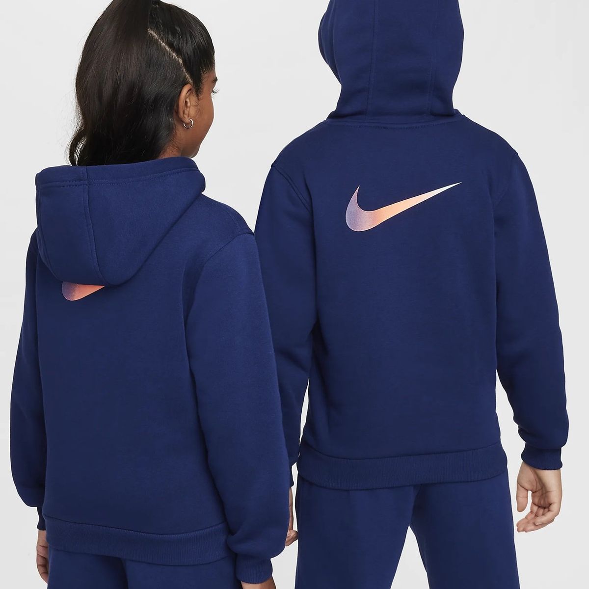 NIKE - BUZO CON CAPOTA NIKE NIÑO CR7 CLUB FLEECE HF4348-492 AZUL