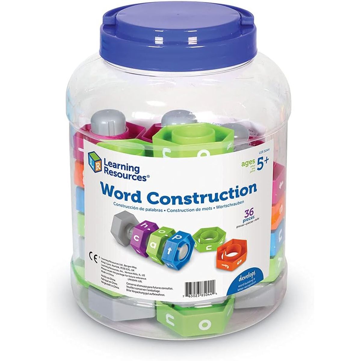 JUGANDO Y EDUCANDO - Juego Construcción De Palabras 36 Piezas Montessori Niños