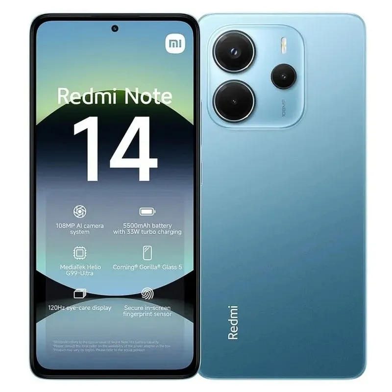 XIAOMI - Celular Xiaomi Redmi Note 14 Dual Sim 128GB /6GB 6.67'', Azl