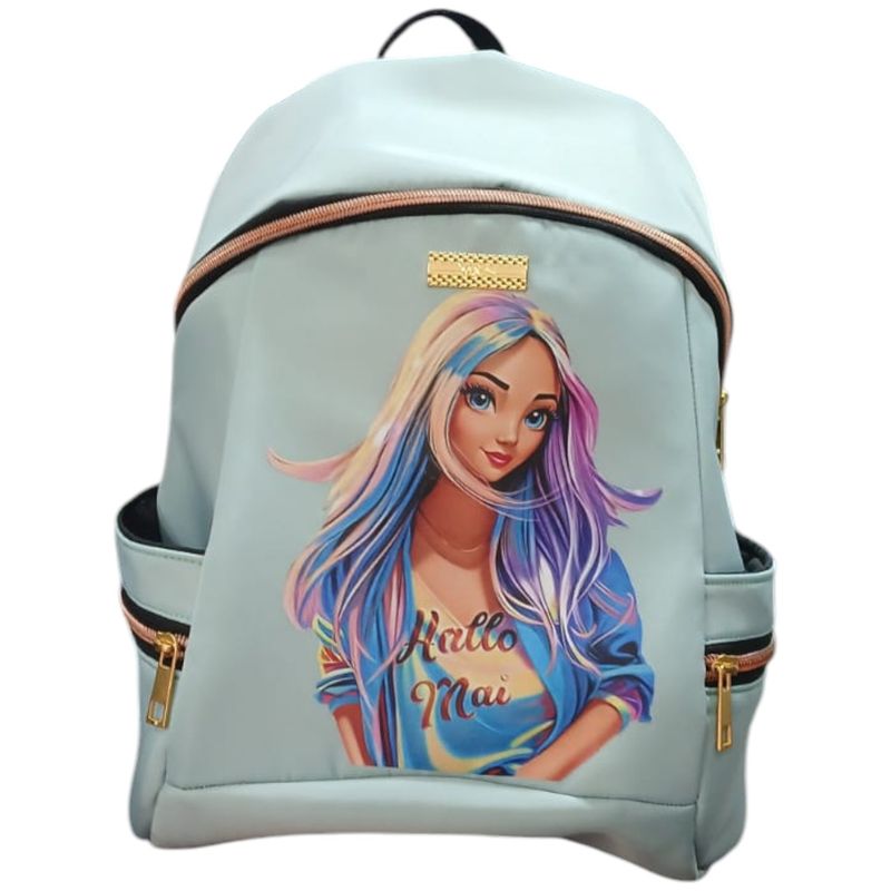 GENERICO - Bolso morral dama erika verde jade.---