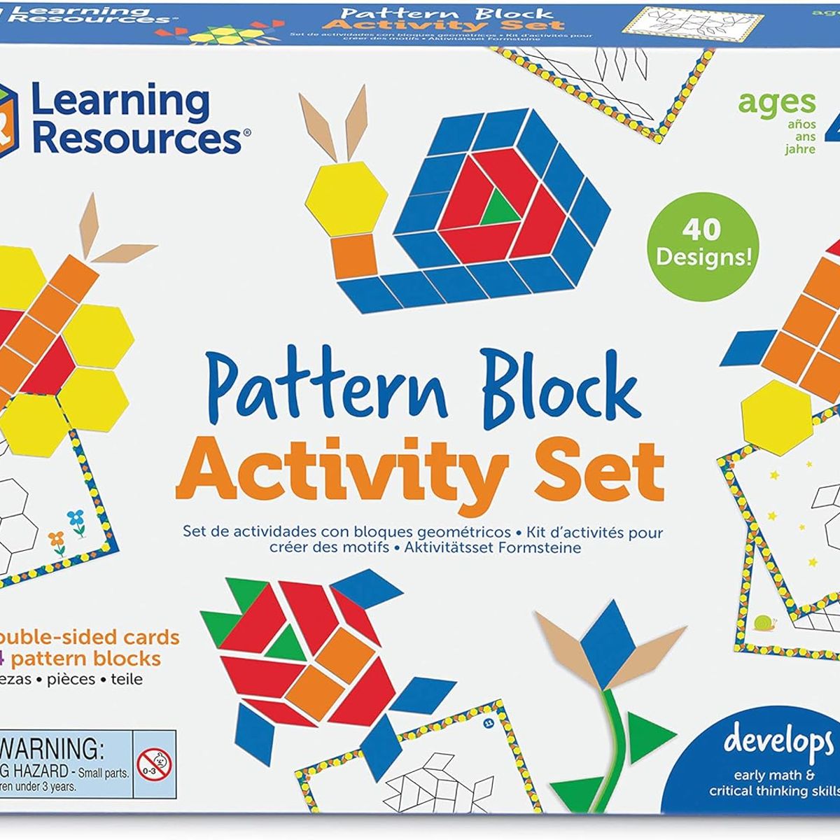 JUGANDO Y EDUCANDO - Juego Didáctico Bloques Patrones Geométricos Para Niños