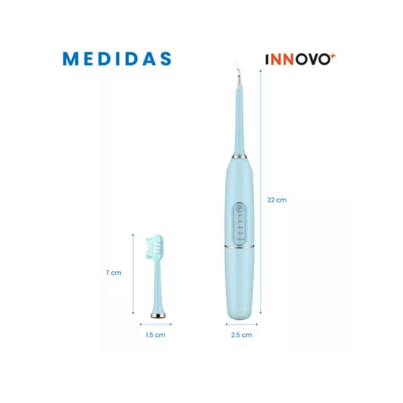 INNOVA - Cepillo Dental Ultrasonic Recargable Con Accesorios Limpieza Profunda