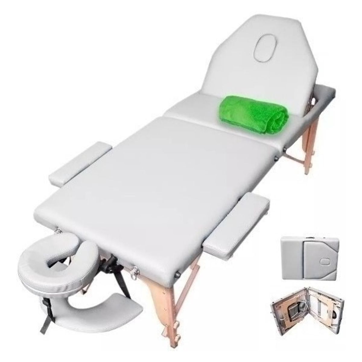 NANOFORT - Camilla Masaje Spa tatuajes Reclinable Portátil Profesional Plegable