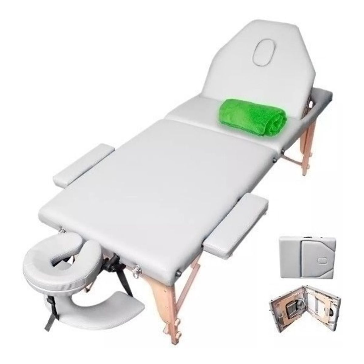 NANOFORT - Camilla Masaje Spa tatuajes Reclinable Portátil Profesional Plegable
