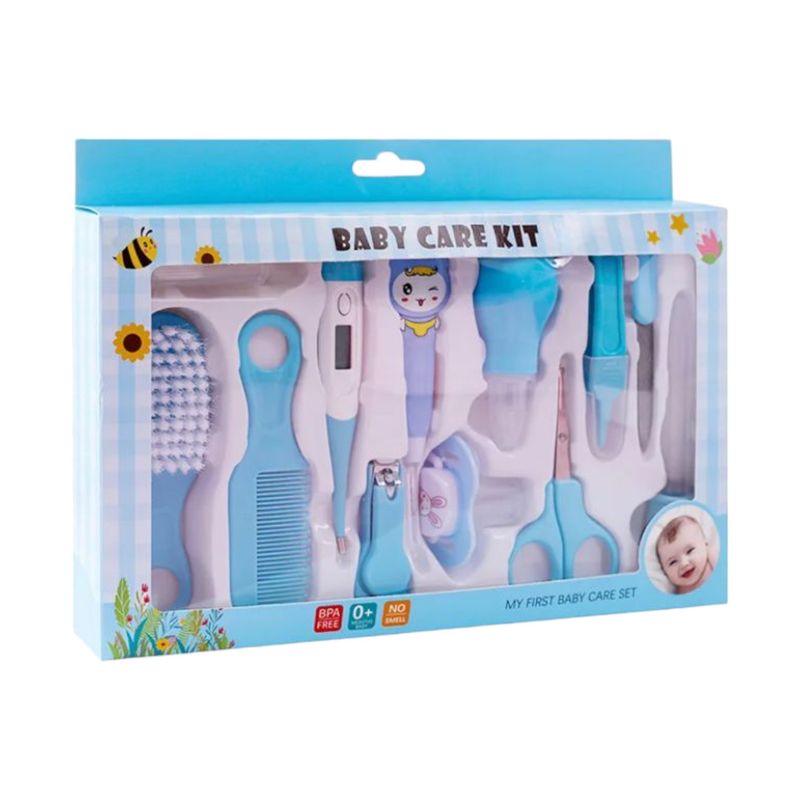 GENERICO - Kit Cuidado Aseo Bebé 10 Piezas Azul