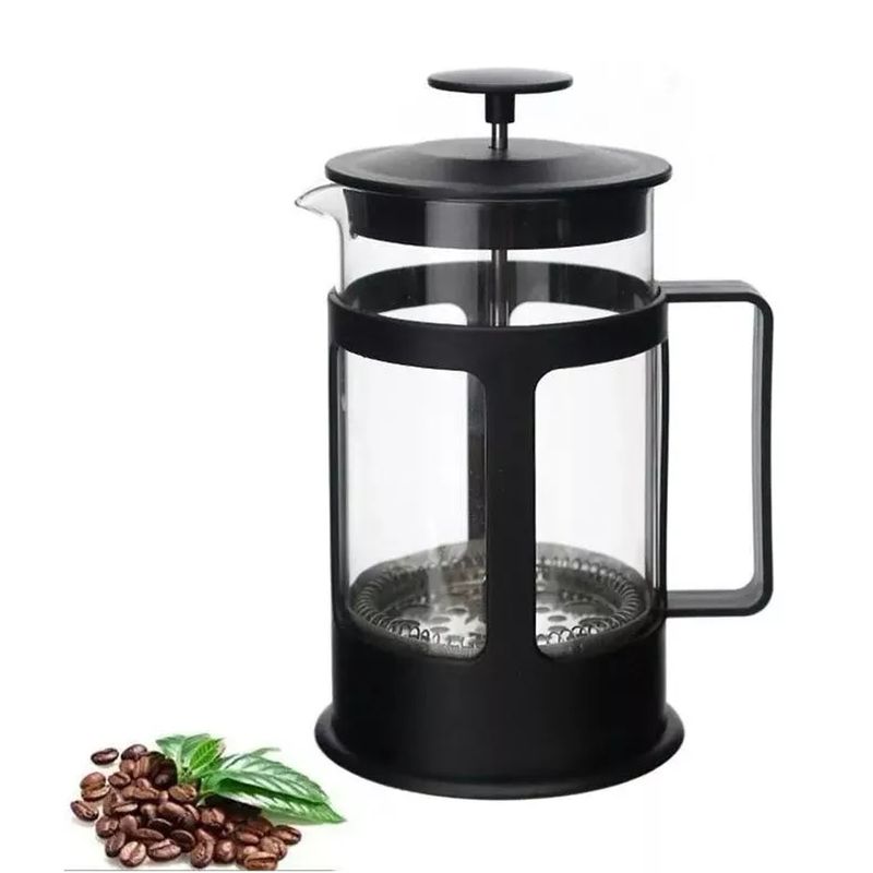 GENERICO - Prensa Francesa Cafe Cafetera Vidrio 1000 ml Filtro Acero Inox