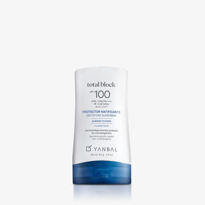YANBAL - Protector Solar Total Block MATE SPF 100 - 80g