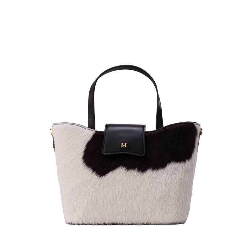 MARIO HERNANDEZ - Tote Alas Mini Vaca Negro Jungla.-
