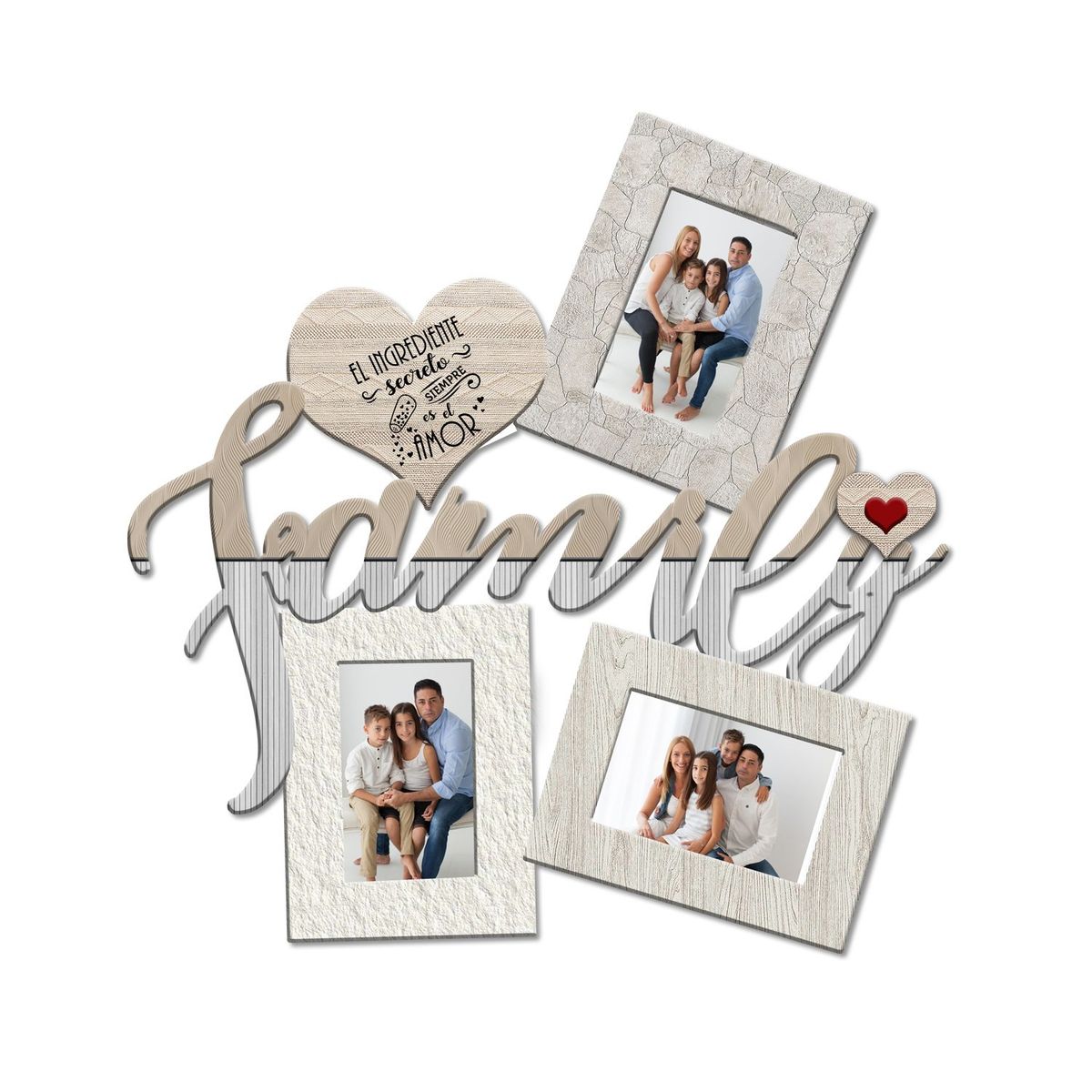 XTREME - Portarretrato TR Family- F2 485cm x 495cm Color Crema y Gris Claro