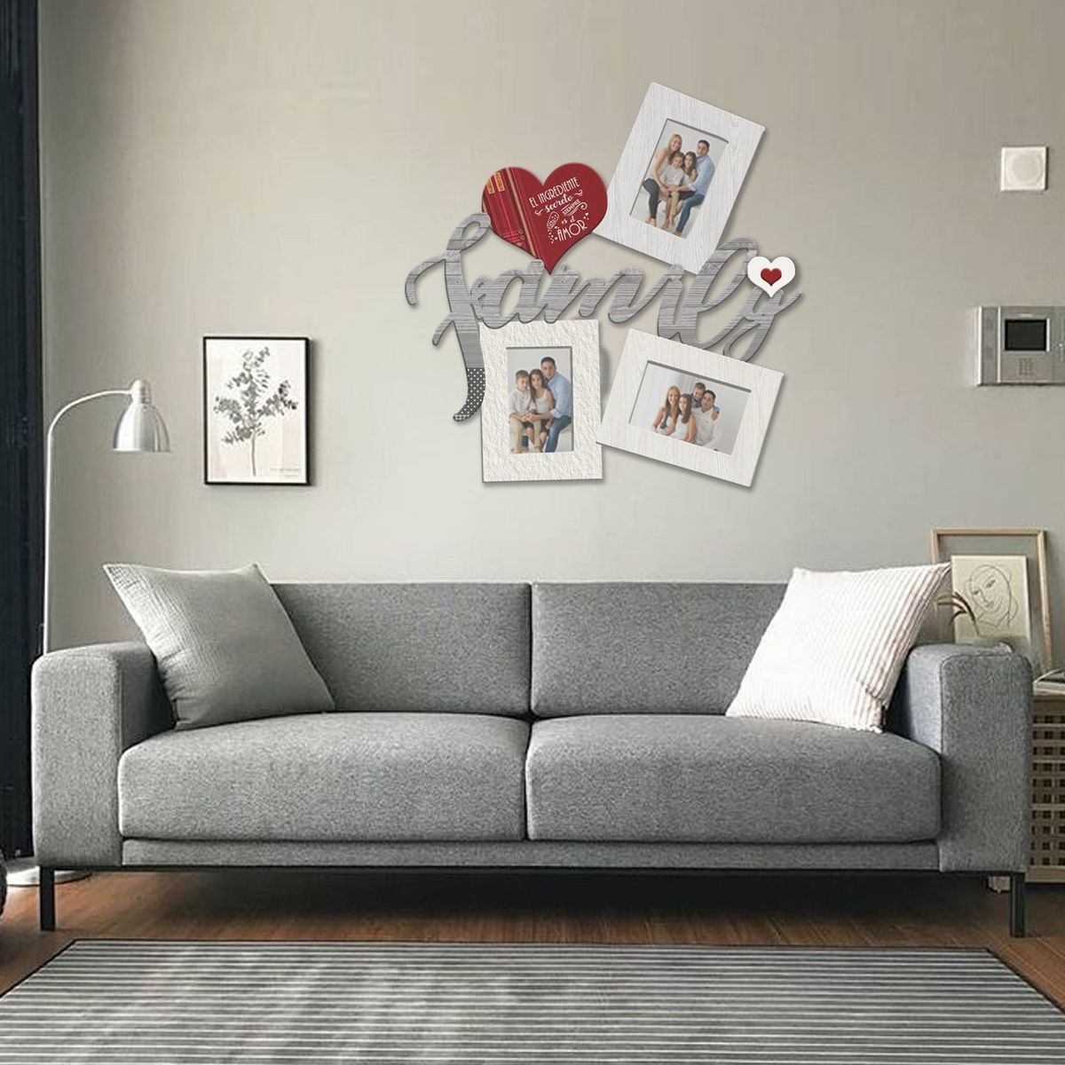 XTREME - Portarretrato TR Family- F2 485cm x 495cm Color Crema y Gris Claro