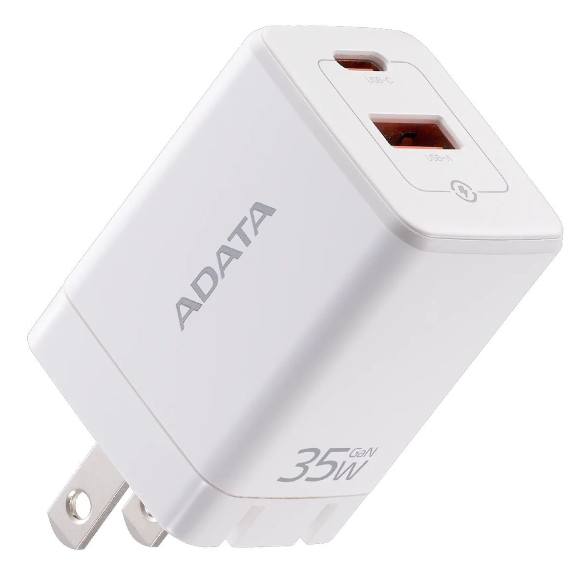 ADATA - Cargador Rápido Compacto Adata Gan 35w 2en1 USB-A  USB-C Wht