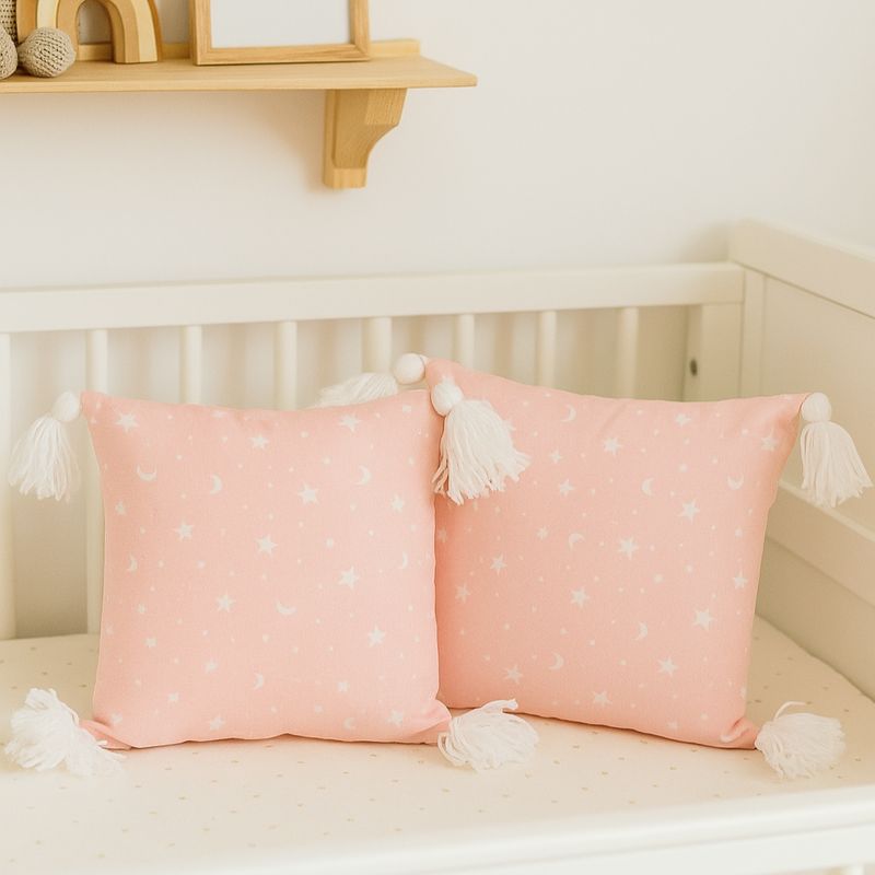 NOSSARENA - Set x 2 cojin para bebé 25x25 color rosa