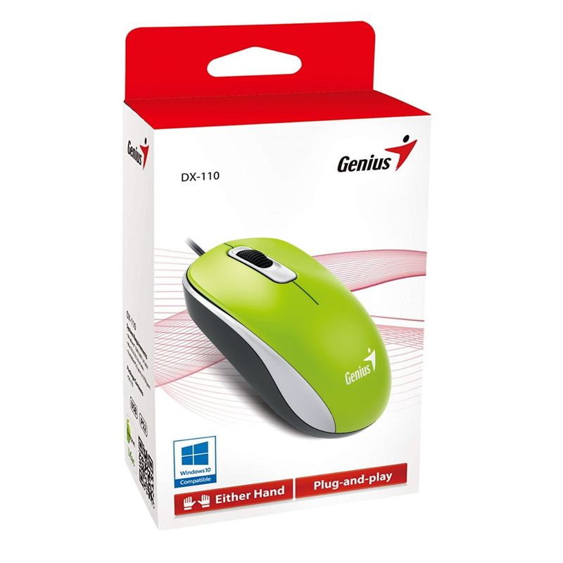 GENIUS - MOUSE GENIUS DX-120 USB VERDE