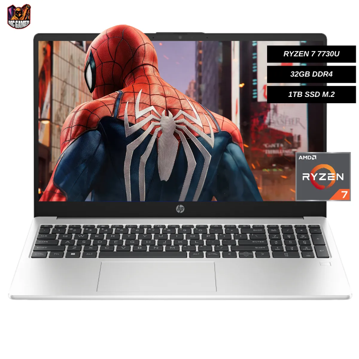 HP - PORTÁTIL HP 255 G10 / AMD RYZEN 7 7730U / RAM 32GB / SSD 1TB / 15.6" Full HD