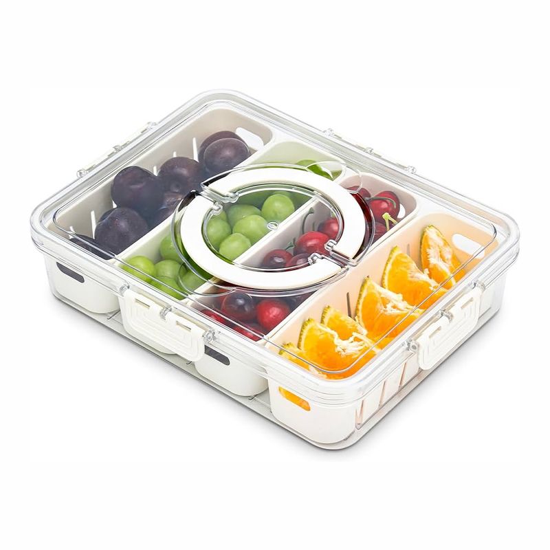 GENERICO - Canasta Contenedor Para Frutas Y Verduras 4 Divisiones