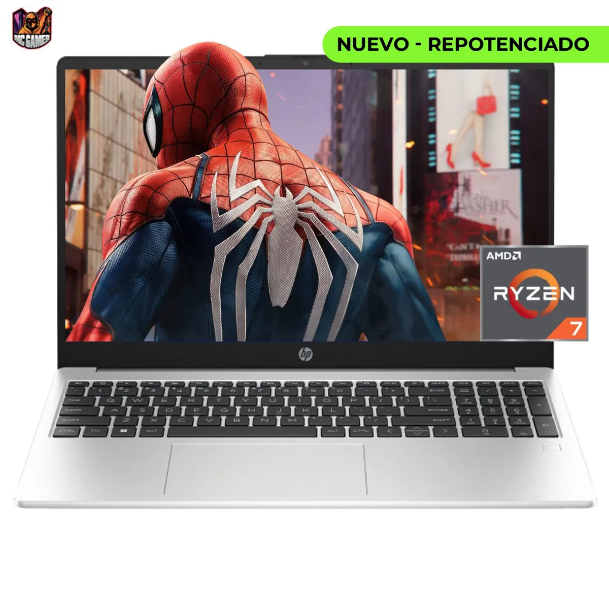 HP - PORTATIL HP RYZEN 7 7730U / RAM 64GB / SSD 512GB / PANTALLA 16" FHD
