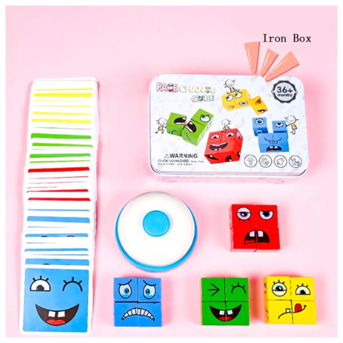 AFM - Juego Rompecabezas Expresiones Cubos Armar Juguete Infantil