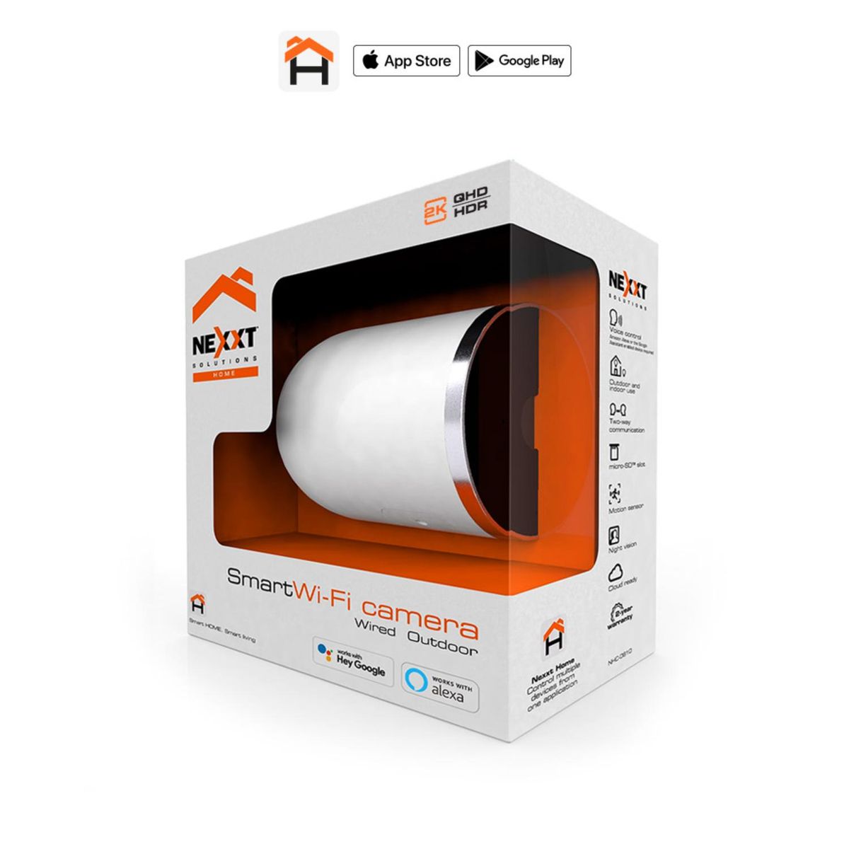 NEXXT SOLUTIONS - Cámara Exterior Wifi Cableada Full HD Nexxt Home