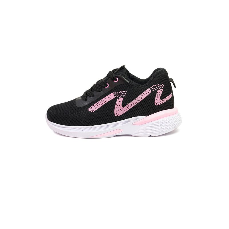 GENERICO - Tenis Niñas Negro por Rosa INCO EVA003