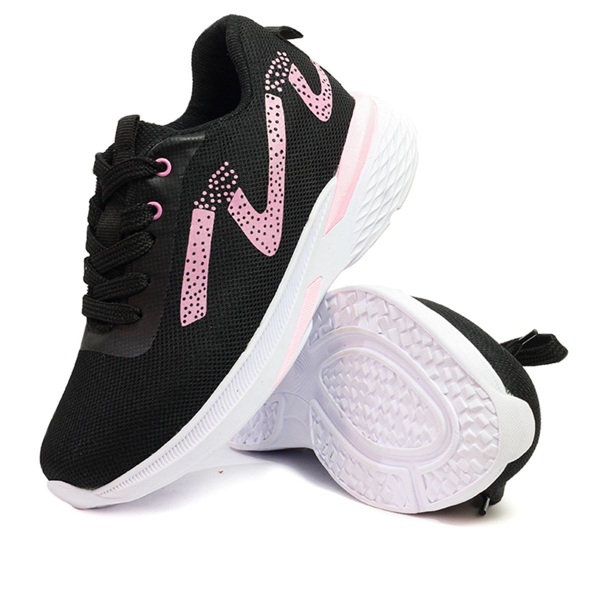 INCO - Tenis Niñas Negro por Rosa INCO EVA003