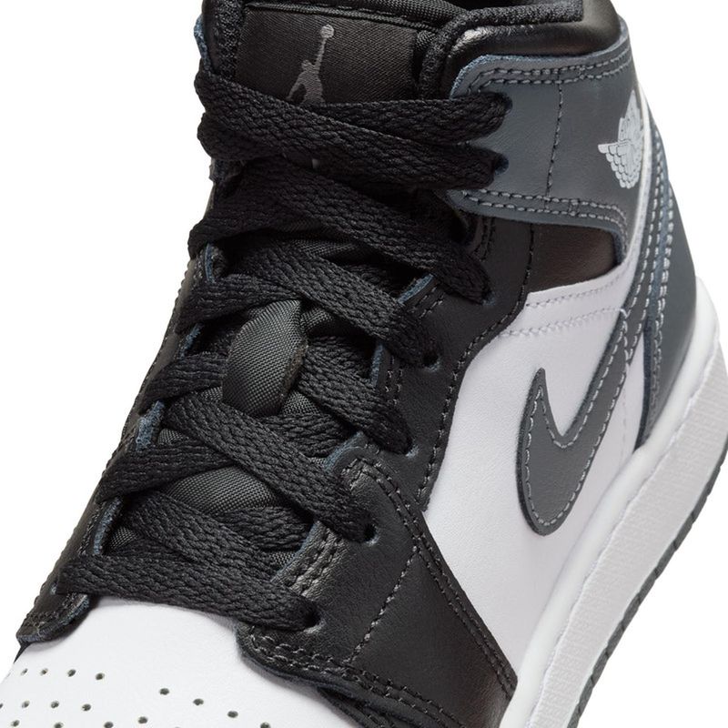 JORDAN - Tenis Mujer Air Jordan 1 Mid Fire Red - Gris