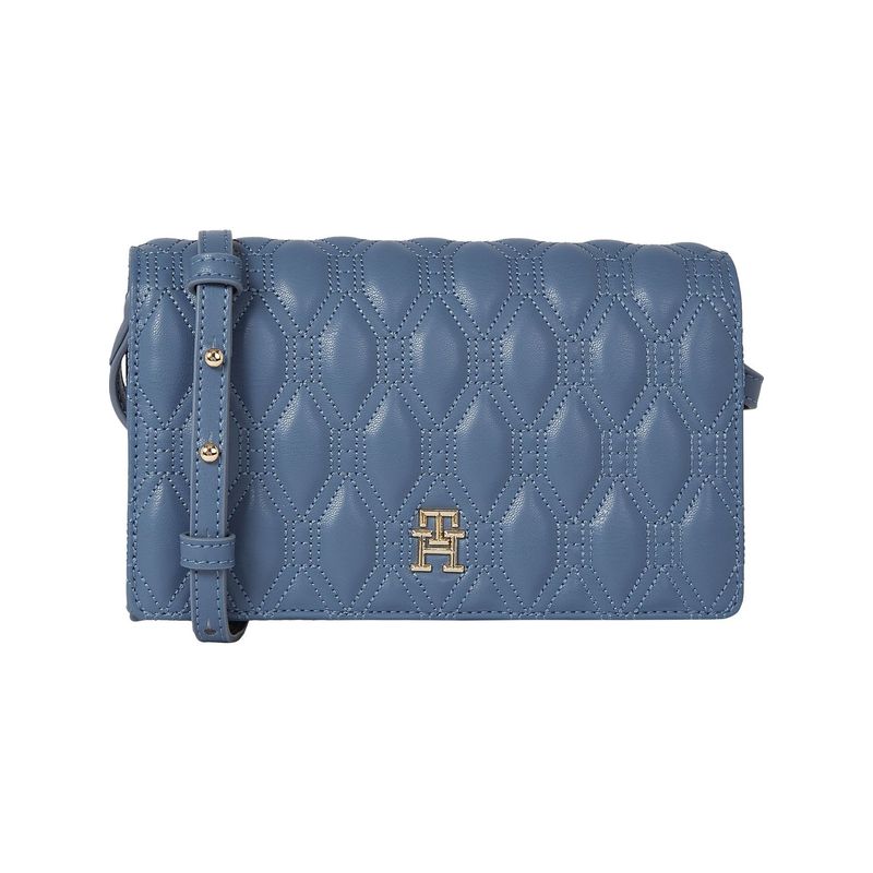 TOMMY HILFIGER - Bolso azul cruzado con acolchado a rombos Tommy Hilfiger