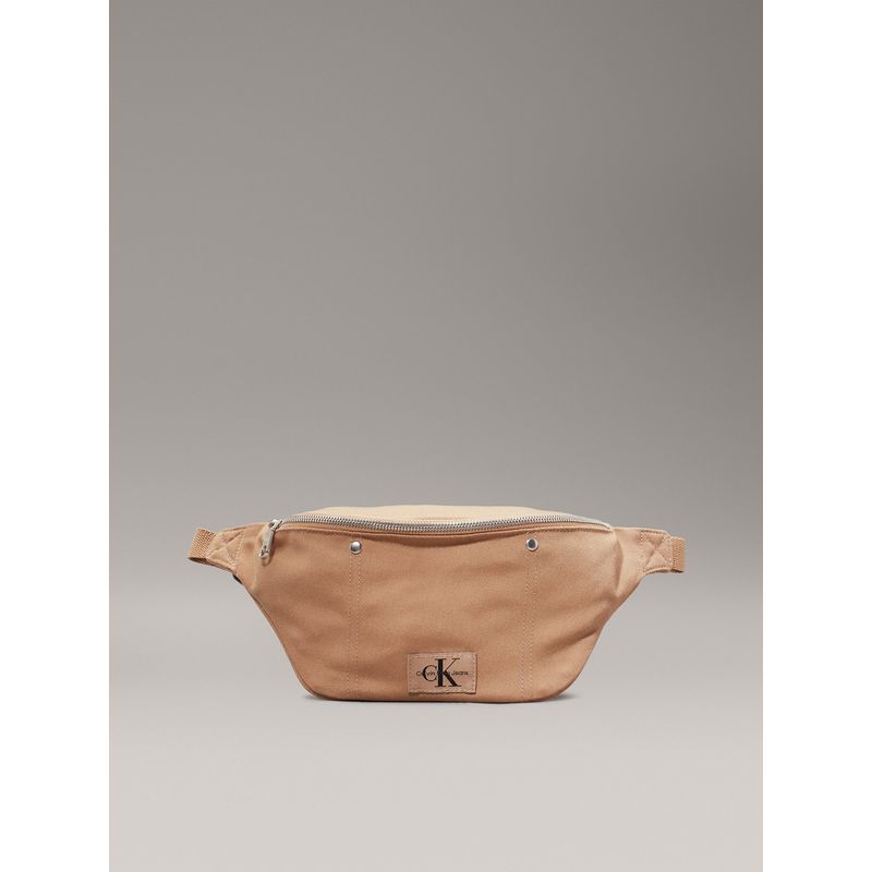 CALVIN KLEIN - Canguro naranja con parche Calvin Klein