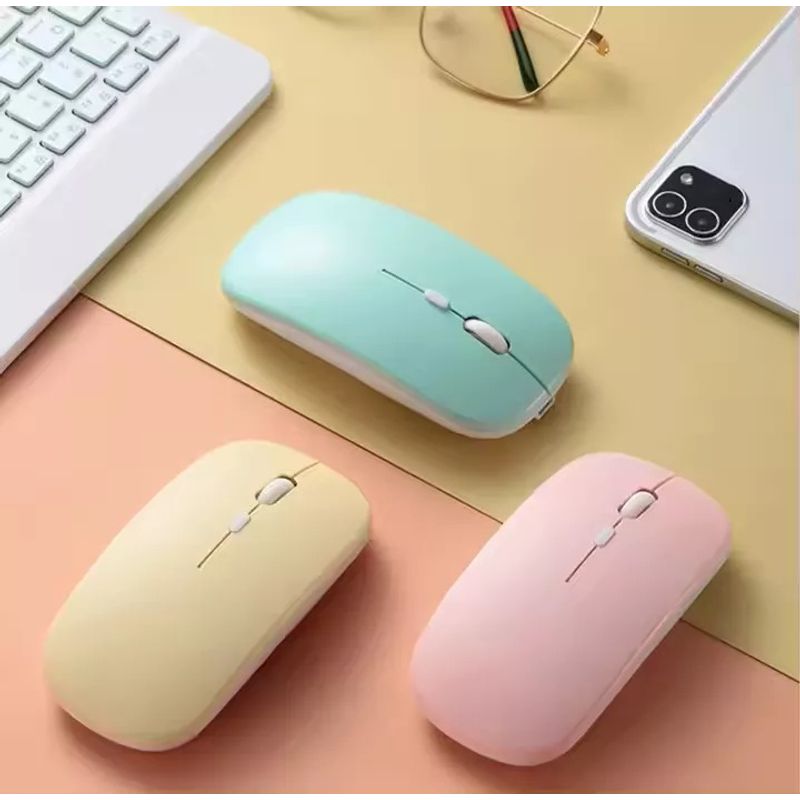 GENERICO - Kit Amarillo Teclado+Mouse Inalámbrico Bt + Pad Mouse obsequio