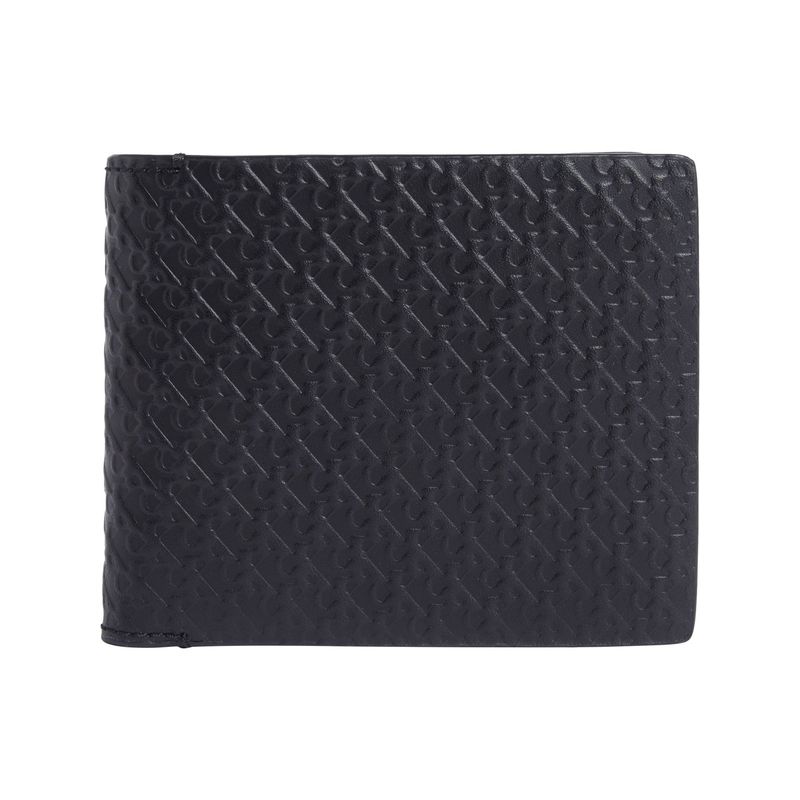 CALVIN KLEIN - Billetera celeste bifold con estampado en relieve Calvin Klein
