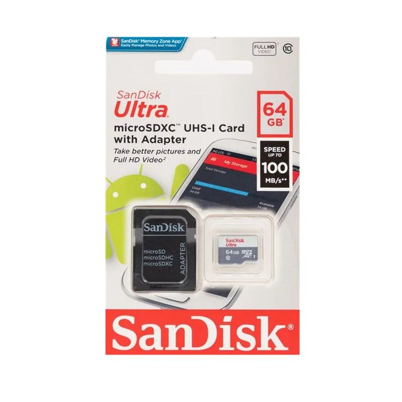 SANDISK - Memoria Micro Sd 64gb Sandisk Ultra