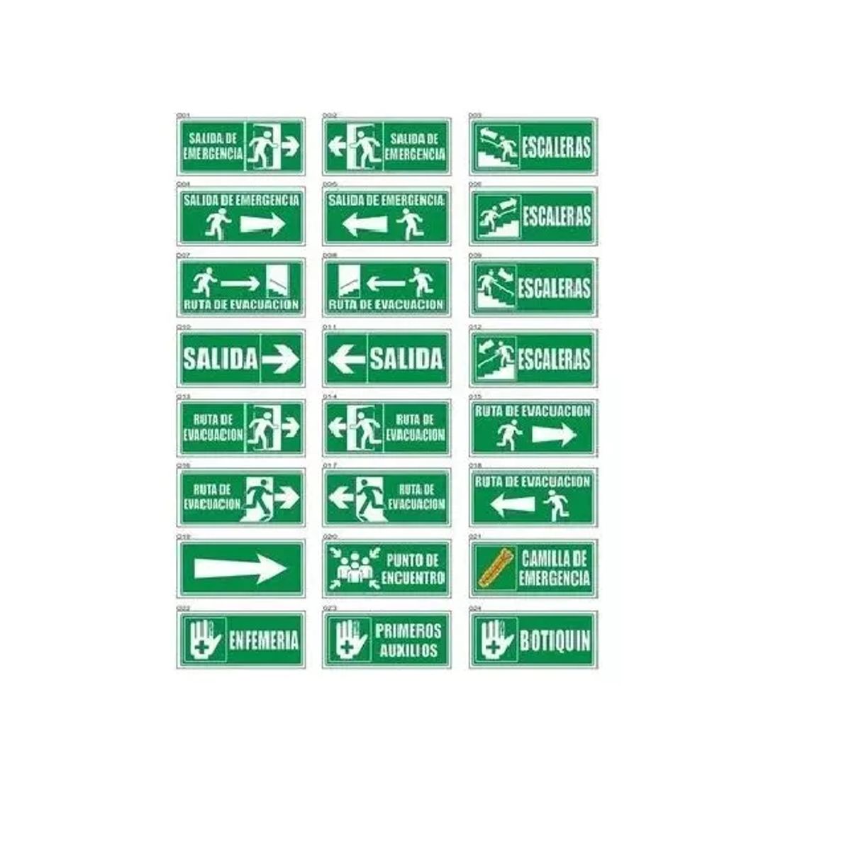 NACIONAL - KIT DE 30 SEÑALIZACIONES REGLAMENTARIAS PARA EMPRESAS