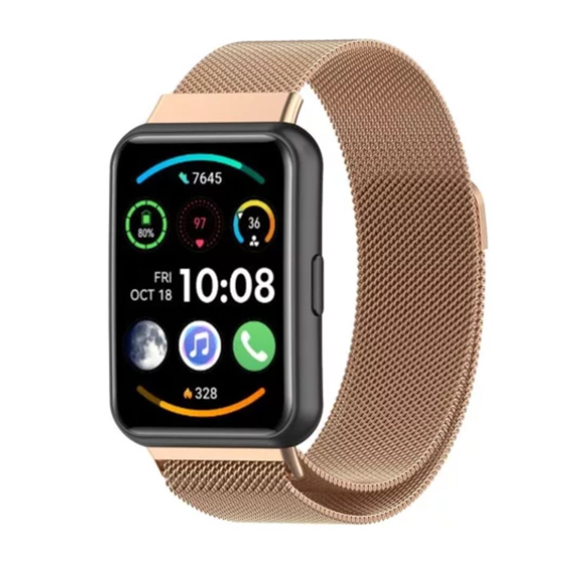 GENERICO - Correa Metálica Compatible Con Huawei Watch Fit 2