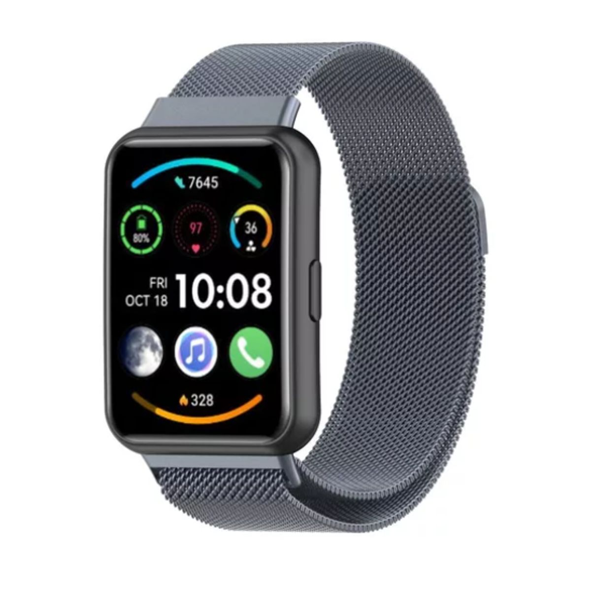 GENERICO - Correa Metálica Compatible Con Huawei Watch Fit 2