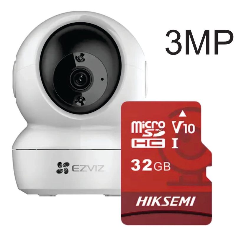 EZVIZ - CÁMARA DE SEGURIDAD WIFI INTELIGENTE EZVIZ 3MP INTERIOR 360° AUDIO + MICRO 32 G