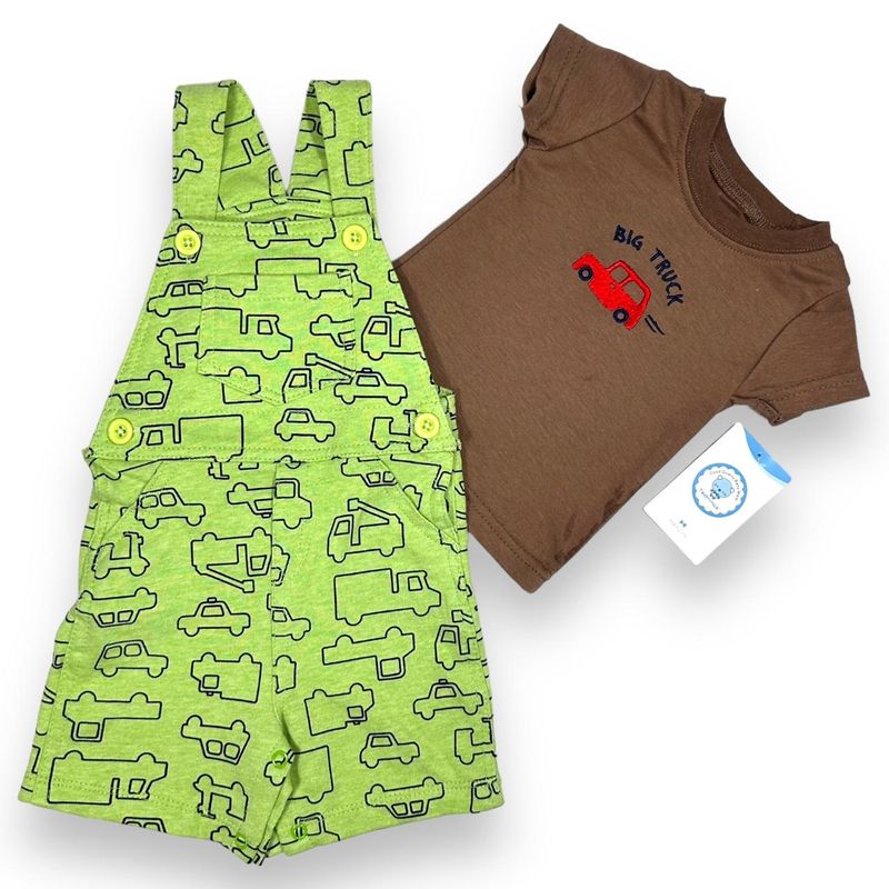 AMERICAN GENERICS - Conjunto 2 PCS Ropa Bebe Niño Overol Enterizo 100%Algodon