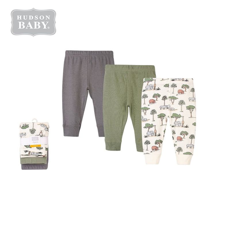 AMERICAN GENERICS - Set 3 PCS Pantalones Joggers HudsonBaby Ropa Bebe Niño