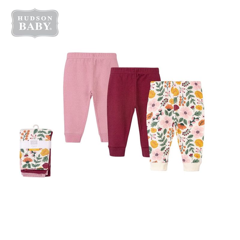 AMERICAN GENERICS - Set 3 PCS Pantalones Joggers HudsonBaby Ropa Bebe Niña