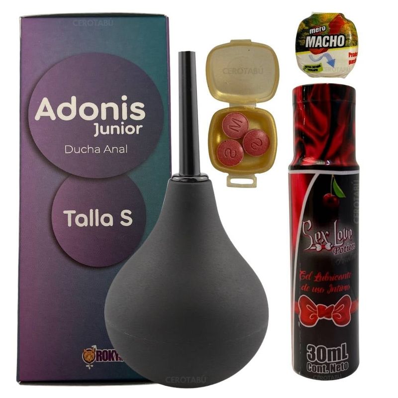 GENERICO - Ducha Anal Enema Rectal + Lubricante Anal + Potenciador Sex
