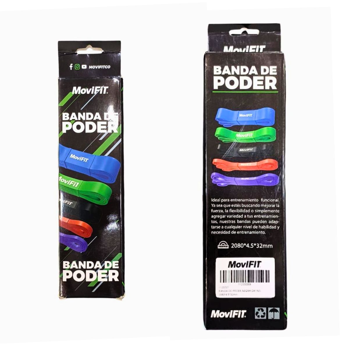 MOVIFIT - Banda de Poder Morada 15-25 LBS