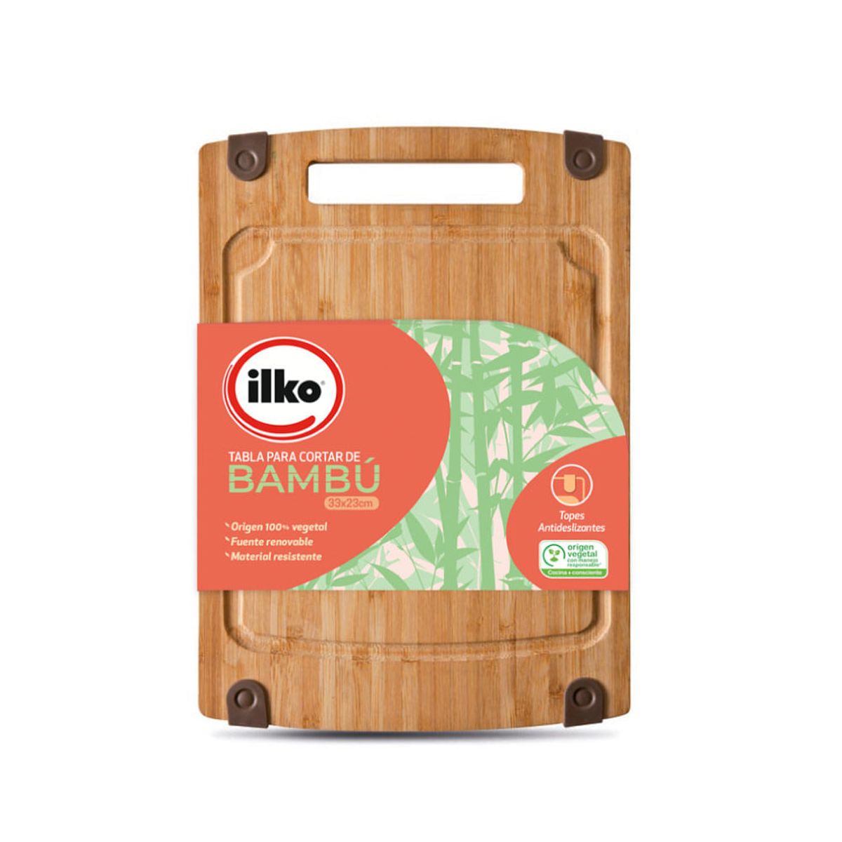 ILKO - Tabla para cortar de Bambú  Mediana