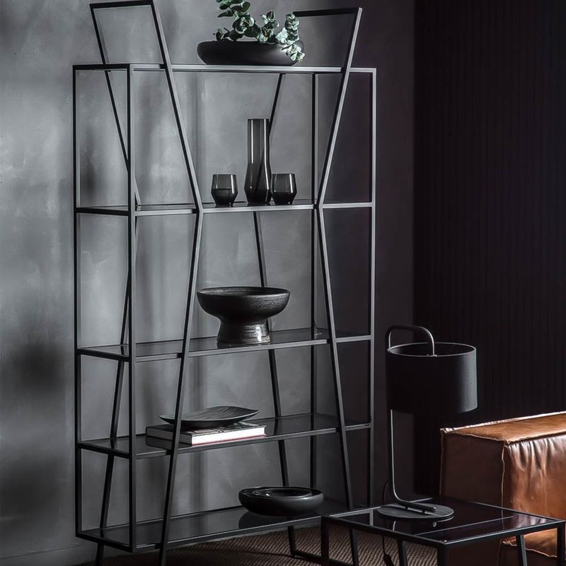 GENERICO - Estanteria Biblioteca Kamak Rustico Industrial 100x40x190cm