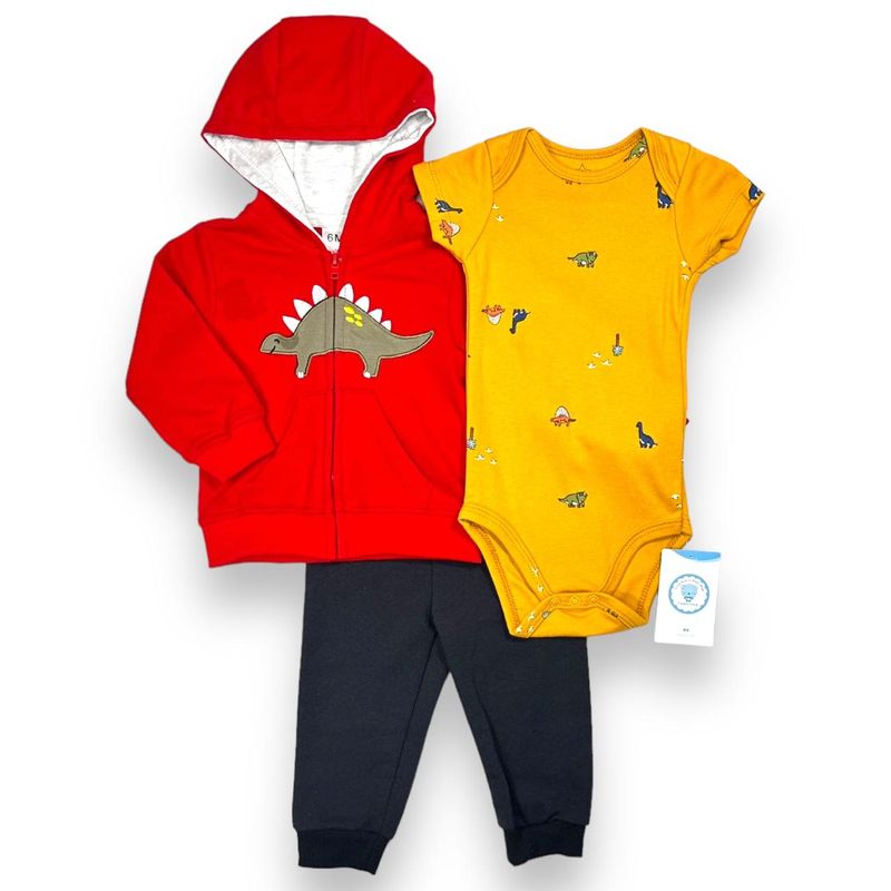 AMERICAN GENERICS - Conjunto 3 PCS Ropa Bebe Niño Con Buzo 100% Algodon