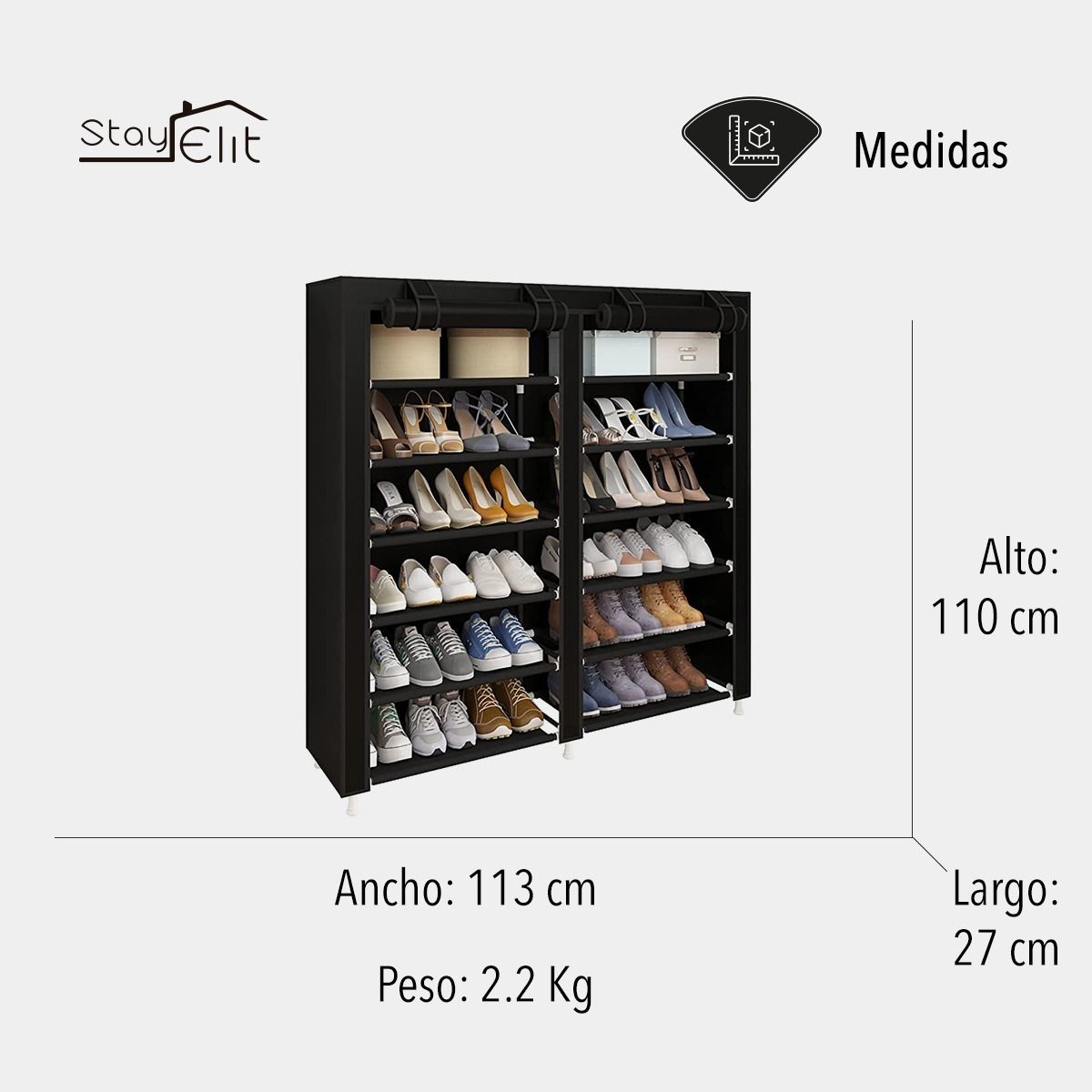 MIS ORGANIZADORES - ORGANIZADOR DE ZAPATOS ZAPATERO ESTANTERIA PREMIUM