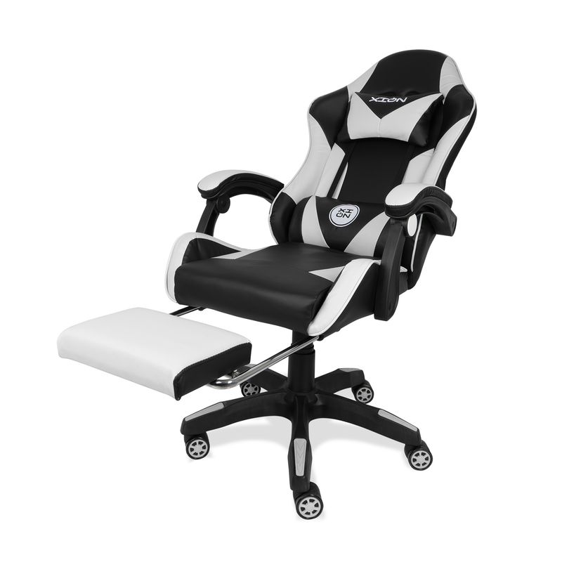 GENERICO - Silla Gamer Titan Ergonómica con Masajeador y Reposapiés 135° Blanco