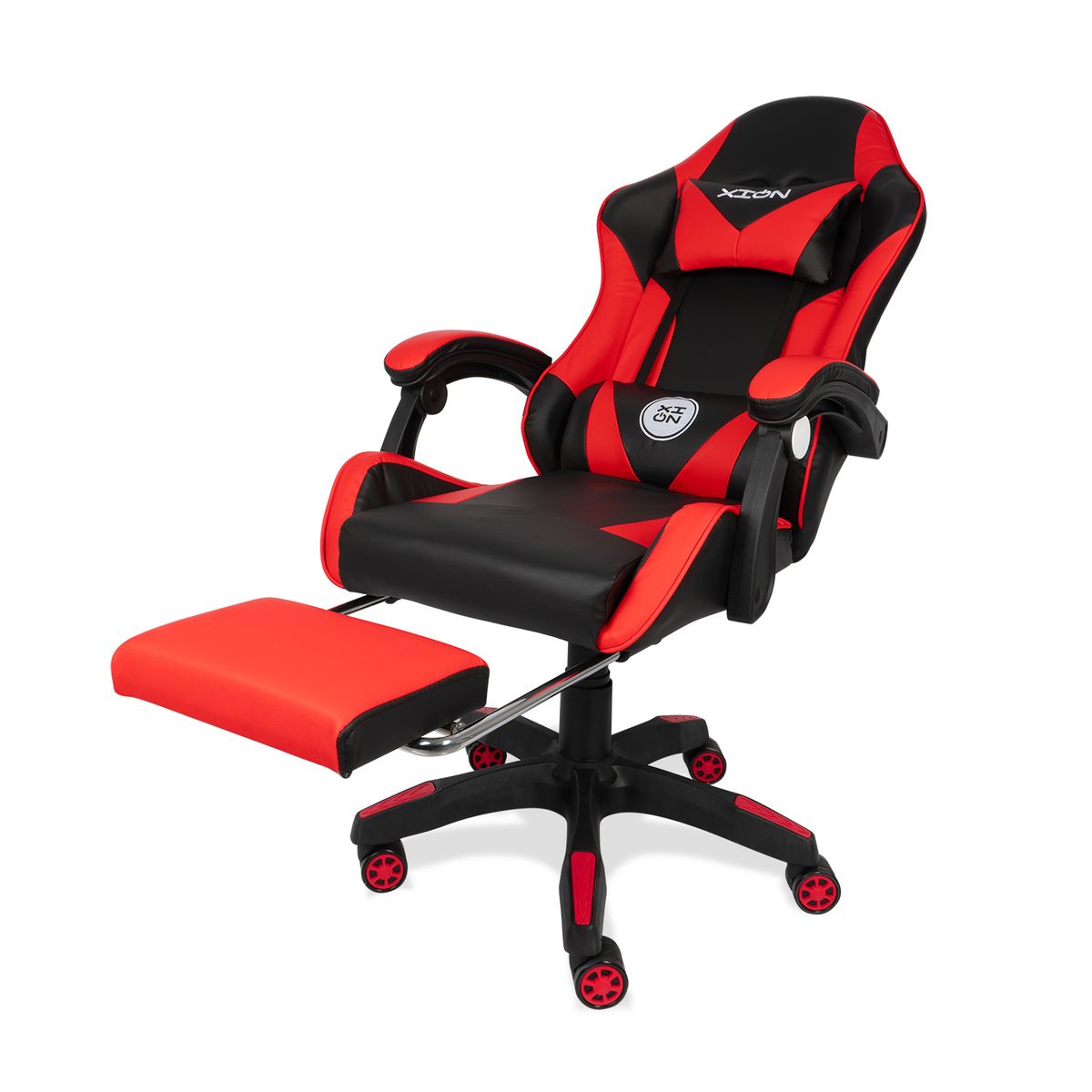 GENERICO - Silla Gamer Titan Ergonómica con Masajeador y Reposapiés 135° Rojo