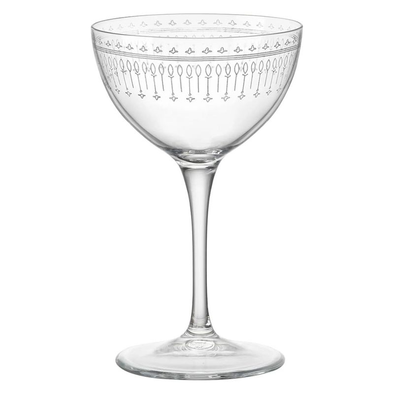 BORMIOLI ROCCO - Juego de 6 Copas Martini Bartender Novecento Art Deco.