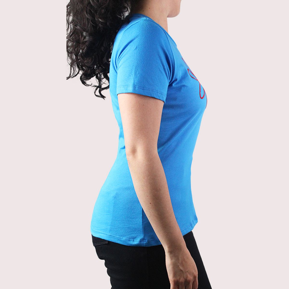 LEC LEE - Camiseta manga corta para mujer Lec Lee Azul Turqueza