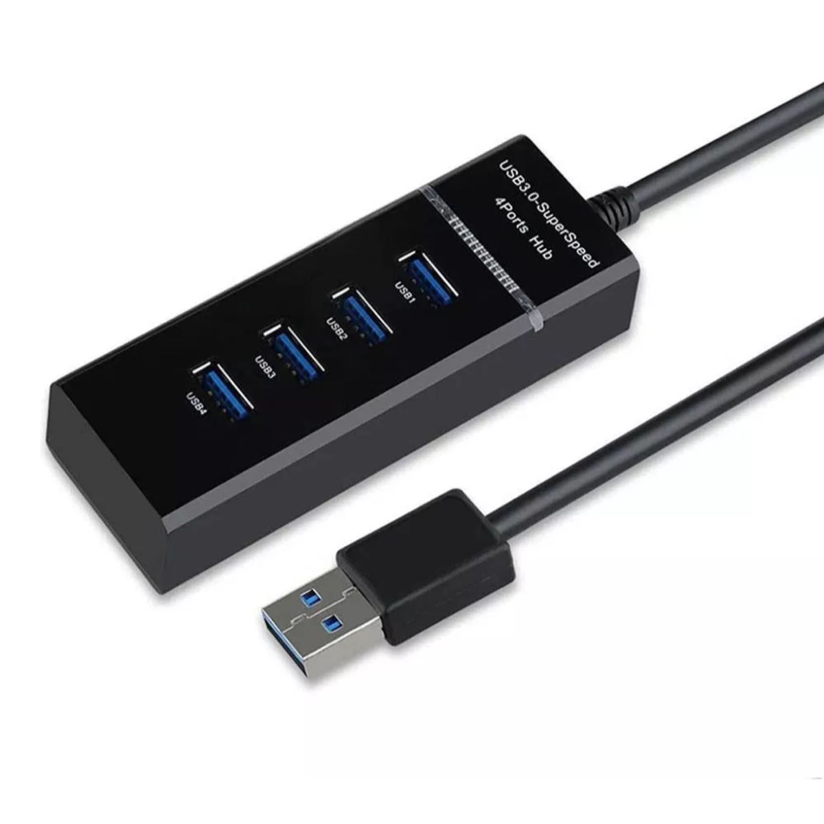 GENERICO - Multitoma Usb 4 Puertos 3.0 Cable De 30cm Carga Rápida